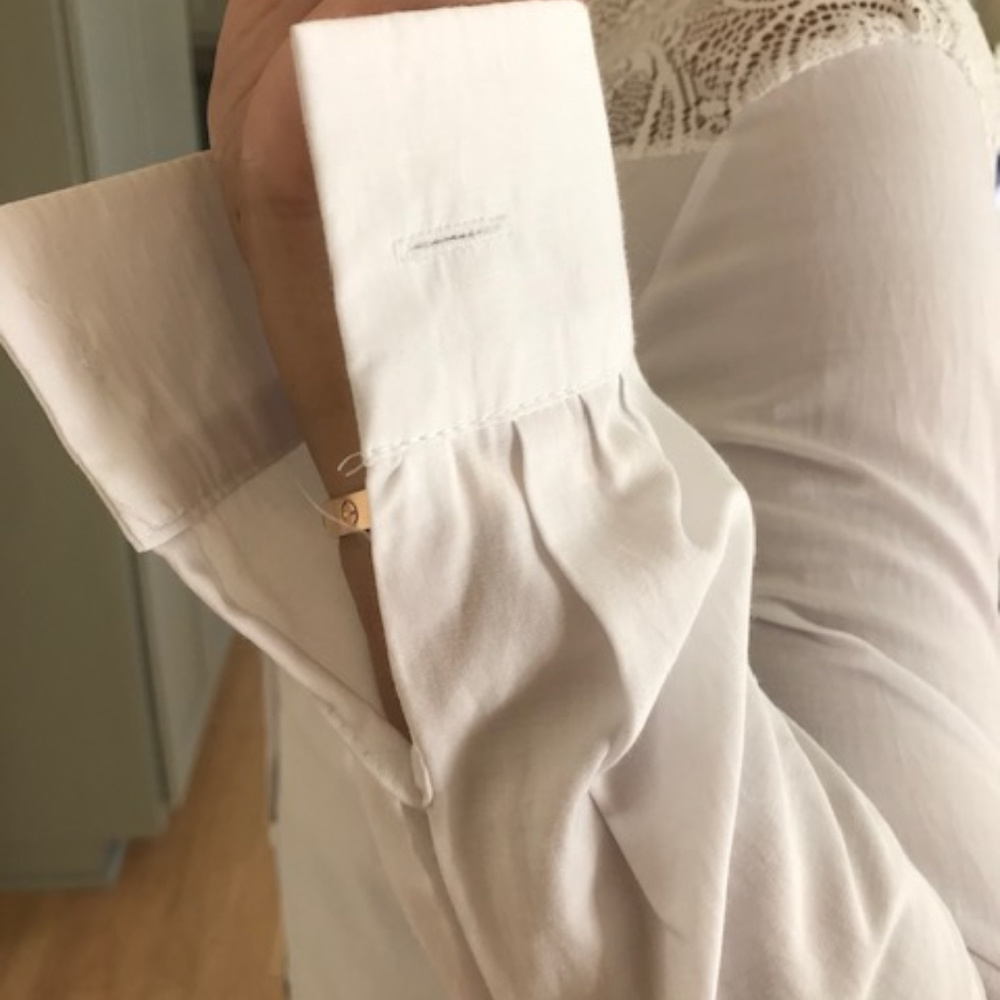 Collezione Oversized Button Down White Shirt - image 6